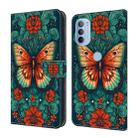 For Motorola Moto G31/G41 Crystal Painted Leather Phone case(Flower Butterfly) - 1