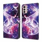 For Motorola Moto G42 Crystal Painted Leather Phone case(Unicorn) - 1