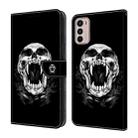 For Motorola Moto G42 Crystal Painted Leather Phone case(Skull) - 1