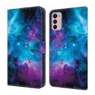 For Motorola Moto G42 Crystal Painted Leather Phone case(Starry Sky) - 1