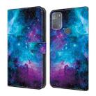 For Motorola Moto G50 Crystal Painted Leather Phone case(Starry Sky) - 1