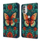 For Motorola Moto G51 5G Crystal Painted Leather Phone case(Flower Butterfly) - 1