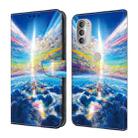 For Motorola Moto G51 5G Crystal Painted Leather Phone case(Colorful Sky) - 1