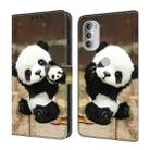 For Motorola Moto G51 5G Crystal Painted Leather Phone case(Panda) - 1