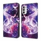 For Motorola Moto G52 4G/G82 Crystal Painted Leather Phone case(Unicorn) - 1