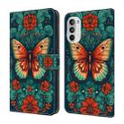 For Motorola Moto G52 4G/G82 Crystal Painted Leather Phone case(Flower Butterfly) - 1