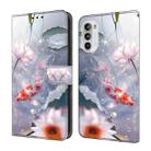 For Motorola Moto G52 4G/G82 Crystal Painted Leather Phone case(Koi) - 1