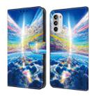 For Motorola Moto G52 4G/G82 Crystal Painted Leather Phone case(Colorful Sky) - 1