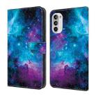 For Motorola Moto G52 4G/G82 Crystal Painted Leather Phone case(Starry Sky) - 1