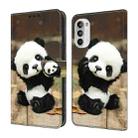 For Motorola Moto G52 4G/G82 Crystal Painted Leather Phone case(Panda) - 1
