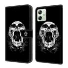 For Motorola Moto G54 Crystal Painted Leather Phone case(Skull) - 1