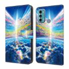 For Motorola Moto G60/G40 Fusion Crystal Painted Leather Phone case(Colorful Sky) - 1