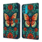 For Motorola Moto G71 5G Crystal Painted Leather Phone case(Flower Butterfly) - 1