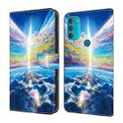 For Motorola Moto G71 5G Crystal Painted Leather Phone case(Colorful Sky) - 1