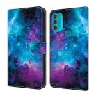 For Motorola Moto G71 5G Crystal Painted Leather Phone case(Starry Sky) - 1