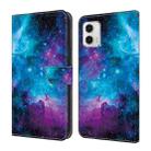 For Motorola Moto G73 Crystal Painted Leather Phone case(Starry Sky) - 1