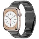 For Apple Watch Series 3 38mm I-Shaped Titanium Metal Watch Band(Black) - 1