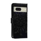 For Google Pixel 8 Sun Mandala Embossing Pattern Phone Leather Case(Black) - 3