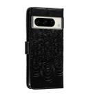 For Google Pixel 8 Pro Sun Mandala Embossing Pattern Phone Leather Case(Black) - 3