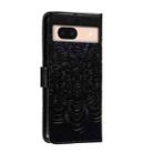 For Google Pixel 8A Sun Mandala Embossing Pattern Phone Leather Case(Black) - 3