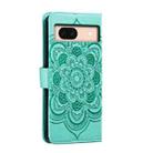 For Google Pixel 8A Sun Mandala Embossing Pattern Phone Leather Case(Green) - 3