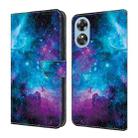 For OPPO A17 Crystal Painted Leather Phone case(Starry Sky) - 1