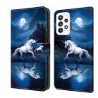 For OPPO A54 5G/A74 5G Crystal Painted Leather Phone case(White Horse) - 1