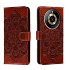 For Realme 11 Pro Sun Mandala Embossing Pattern Phone Leather Case(Brown) - 1