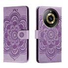 For Realme 11 Pro Sun Mandala Embossing Pattern Phone Leather Case(Purple) - 1