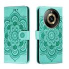 For Realme 11 Pro Sun Mandala Embossing Pattern Phone Leather Case(Green) - 1