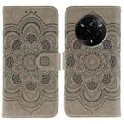For Realme 14 Pro Sun Mandala Embossing Pattern Phone Leather Case(Grey) - 1