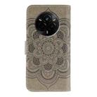 For Realme 14 Pro Sun Mandala Embossing Pattern Phone Leather Case(Grey) - 3