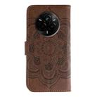 For Realme 14 Pro Sun Mandala Embossing Pattern Phone Leather Case(Brown) - 3