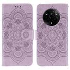 For Realme 14 Pro Sun Mandala Embossing Pattern Phone Leather Case(Purple) - 1
