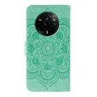 For Realme 14 Pro Sun Mandala Embossing Pattern Phone Leather Case(Green) - 3