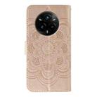 For Realme 14 Pro+ Sun Mandala Embossing Pattern Phone Leather Case(Rose Gold) - 3