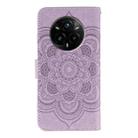 For Realme 14 Pro+ Sun Mandala Embossing Pattern Phone Leather Case(Purple) - 3
