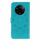 For Realme 14 Pro+ Sun Mandala Embossing Pattern Phone Leather Case(Blue) - 3