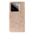 For Realme GT7 Pro Sun Mandala Embossing Pattern Phone Leather Case(Rose Gold) - 3