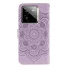 For Realme GT7 Pro Sun Mandala Embossing Pattern Phone Leather Case(Purple) - 3