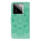 For Realme GT7 Pro Sun Mandala Embossing Pattern Phone Leather Case(Green) - 3