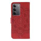 For Realme 14x Sun Mandala Embossing Pattern Phone Leather Case(Red) - 3