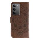 For Realme 14x Sun Mandala Embossing Pattern Phone Leather Case(Brown) - 3