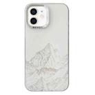 For iPhone 11 2 in 1 Aurora Electroplating Frame Phone Case(Snowy Mountains White) - 1