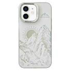 For iPhone 12 2 in 1 Aurora Electroplating Frame Phone Case(Sunrise White) - 1