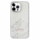 For iPhone 12 Pro 2 in 1 Aurora Electroplating Frame Phone Case(Snowy Mountains White) - 1