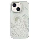 For iPhone 13 2 in 1 Aurora Electroplating Frame Phone Case(Sunrise White) - 1