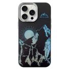 For iPhone 15 Pro Max 2 in 1 Aurora Electroplating Frame Phone Case(Sunrise Black) - 1