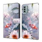 For Nokia G22 Crystal Painted Leather Phone case(Koi) - 1