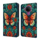 For Nokia 3.4/5.4 Crystal Painted Leather Phone case(Flower Butterfly) - 1